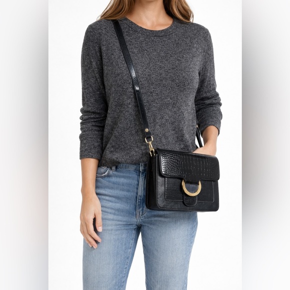 Rachel Zoe Handbags - Rachel Zoe‎ Irim Crossbody Bag in Black Croc